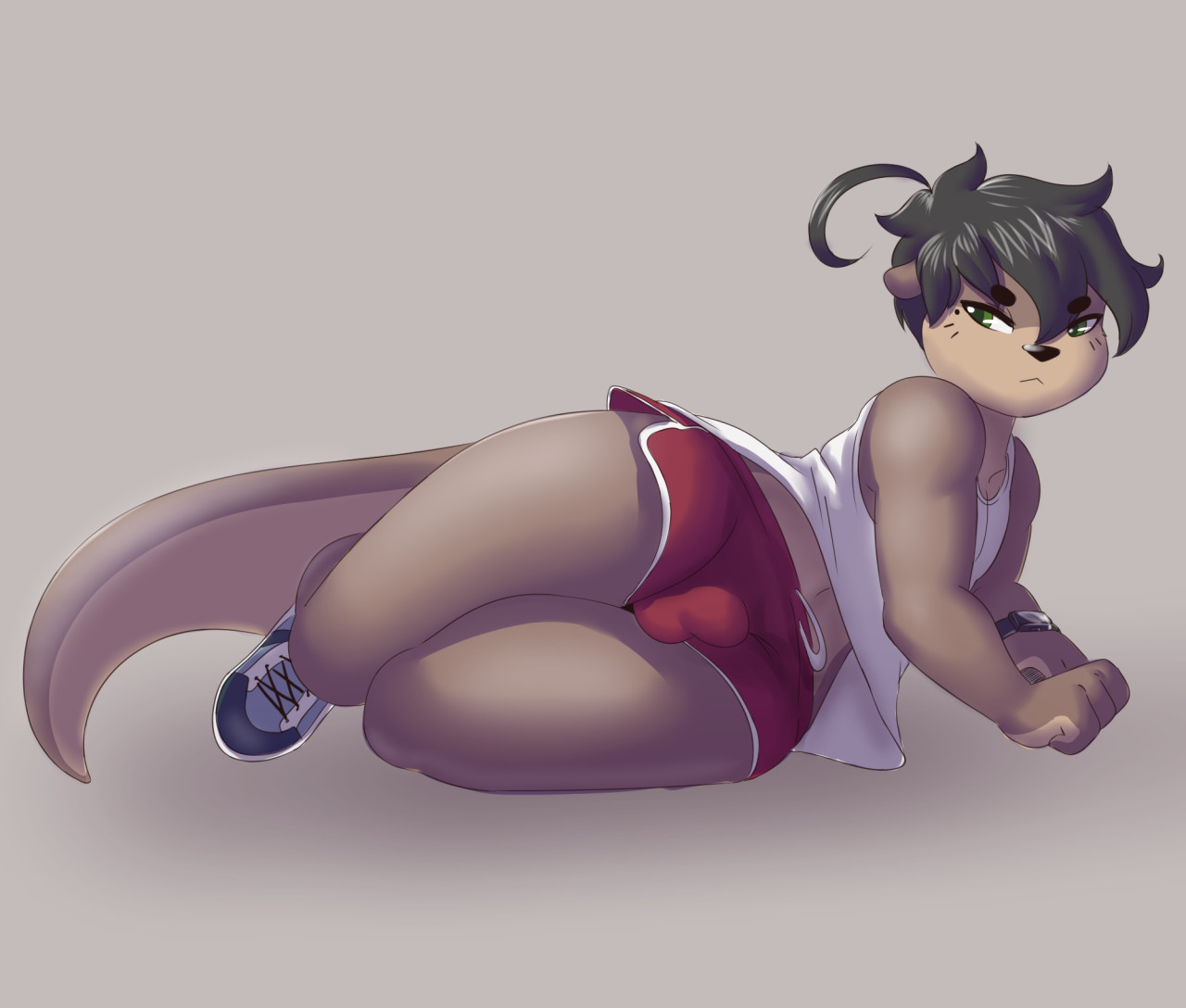 Thicc otter :3 - NSFW, Its a trap!, Trap Art, Femboy, Furry trap, Longpost, Furry