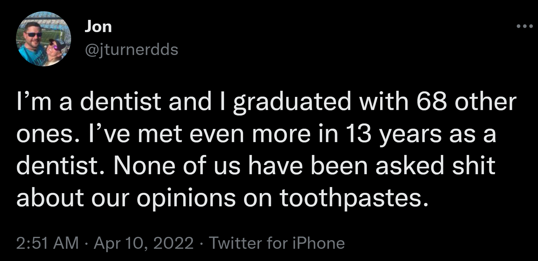 Advertising as the Art of Lying - Twitter, Screenshot, Dentistry, Toothpaste