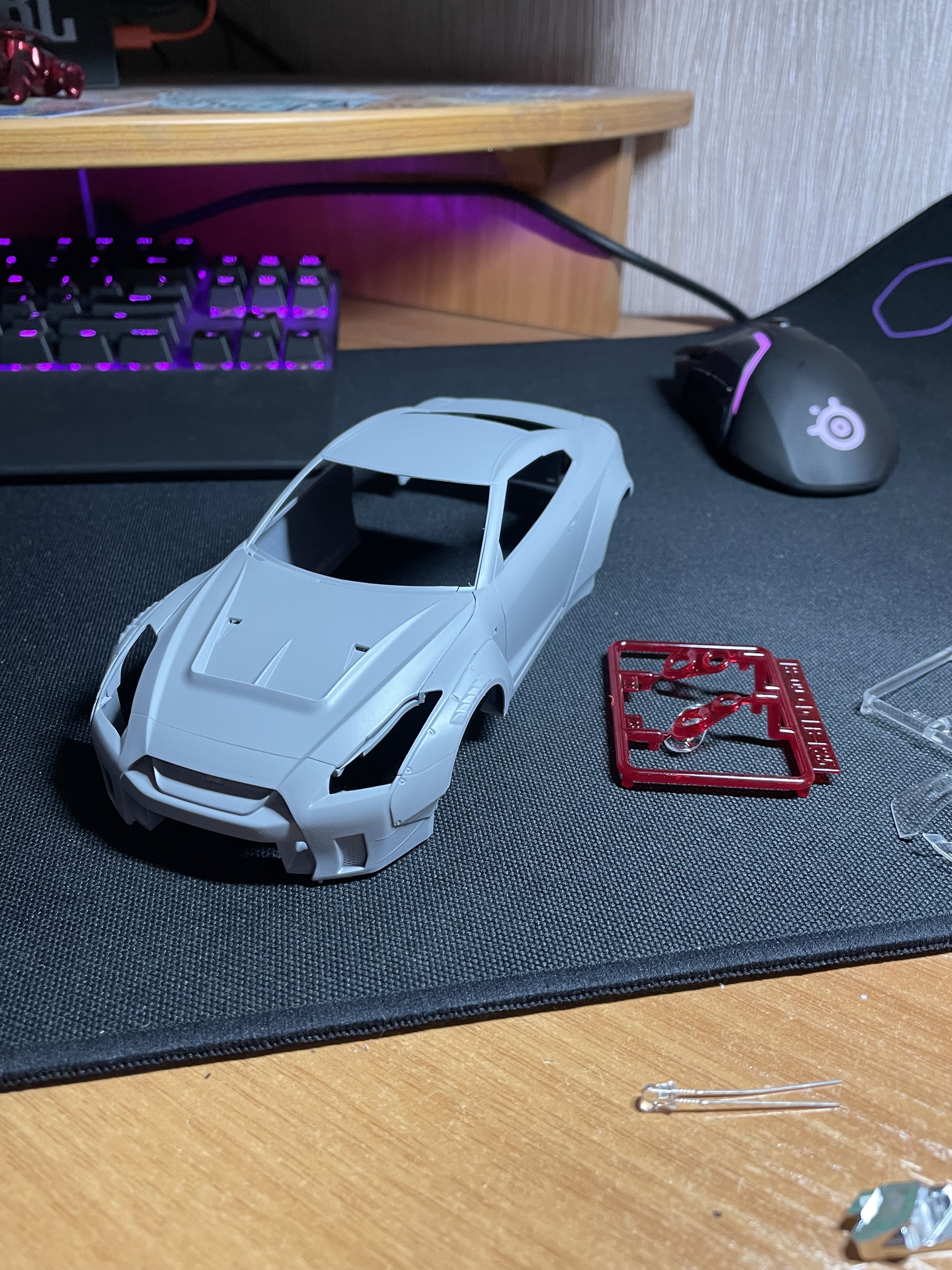 Scale model Nissan R35 GTR - My, Scale model, Auto, Nissan, Video, Soundless, Vertical video, Longpost