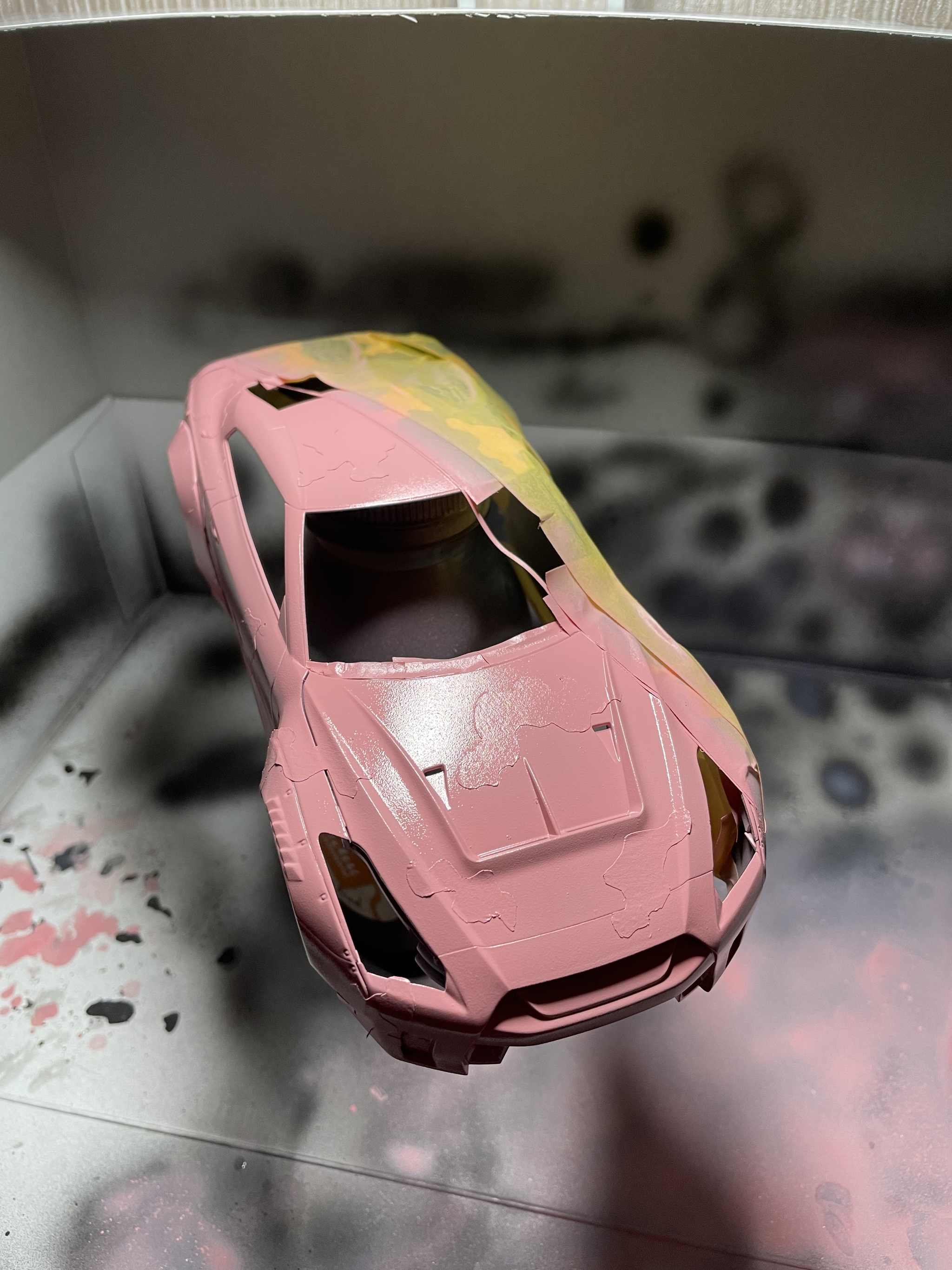 Scale model Nissan R35 GTR - My, Scale model, Auto, Nissan, Video, Soundless, Vertical video, Longpost