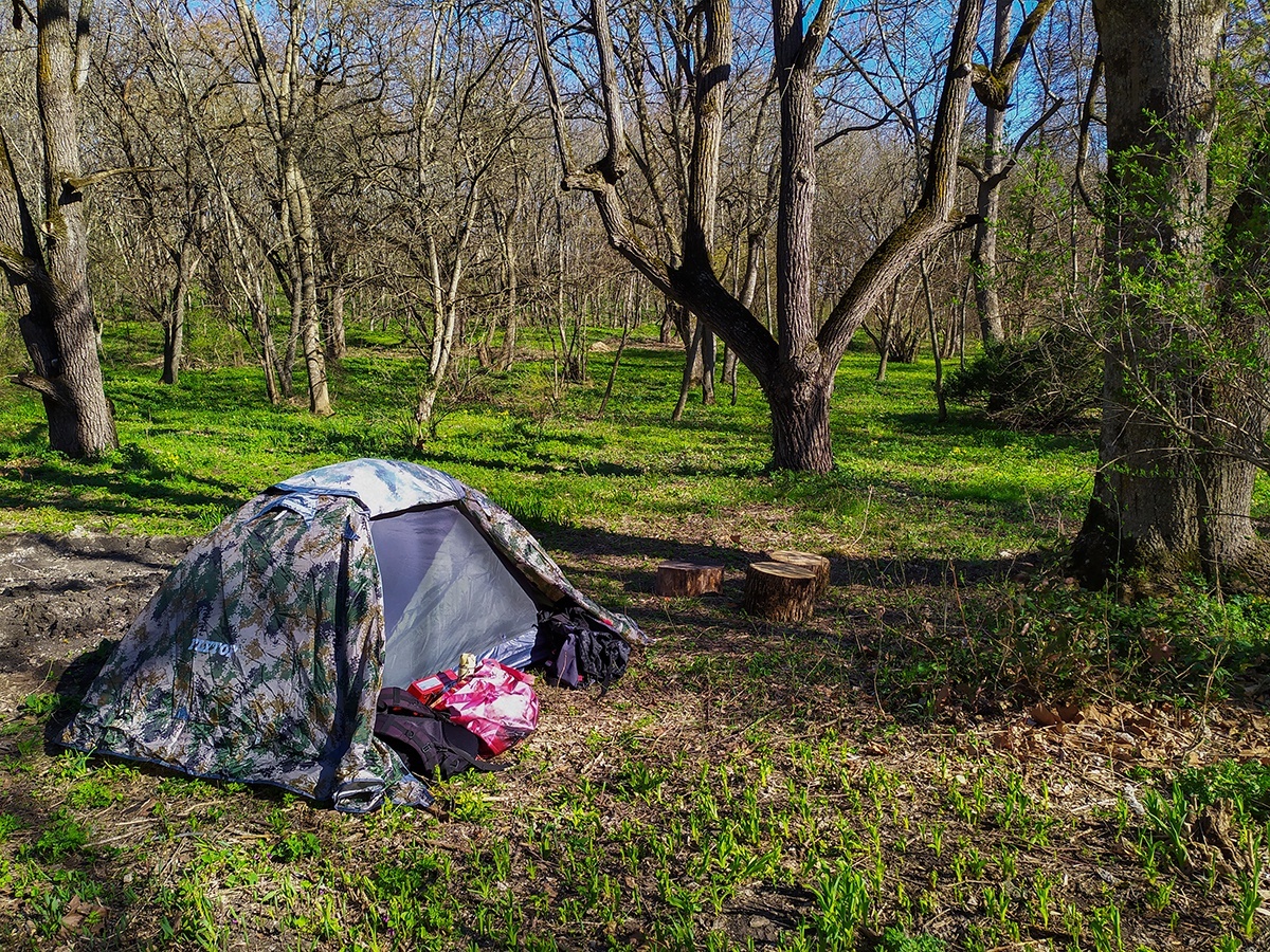 Maratashi's Response in Reply to the 'Truly Good Morning' Post - My, Tent, Landscape, Tourism, Hike, Morning, Good morning, Xiaomi Redmi Note 7, Mashuk, Pyatigorsk, Reply to post, Longpost