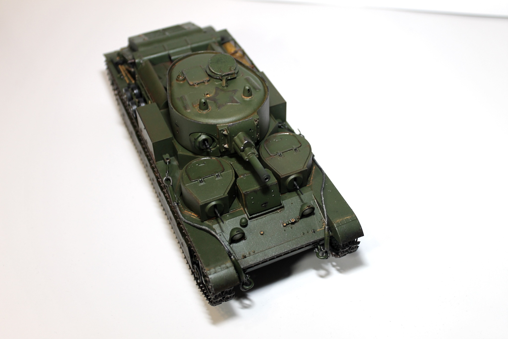 T-28E ... Soviet serial three-turret -shielded - My, Tanks, Modeling, The Great Patriotic War, 1:35, Longpost