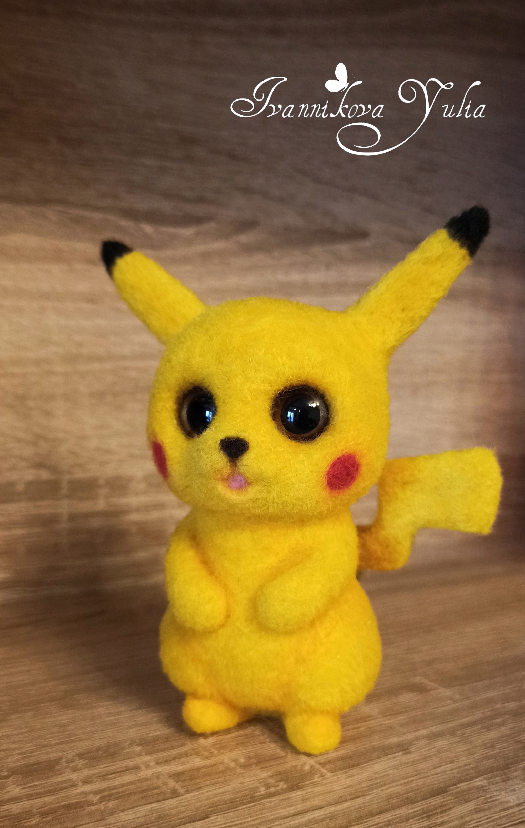 Pikachu - My, Pikachu, Handmade, Wool toy, Needlework without process, Dry felting, Pokemon, Longpost