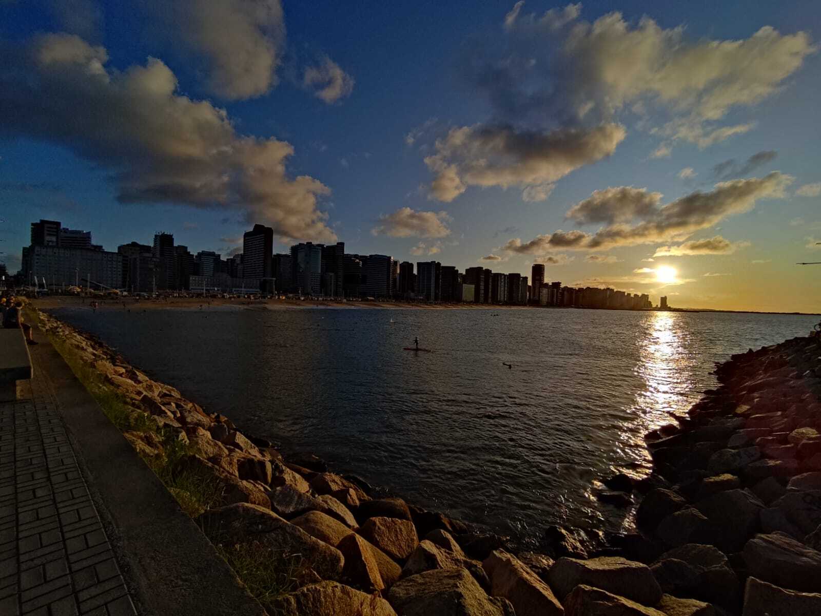 Brazil, the city of Fortaleza on the ocean - Brazil, Beach, Ocean, Sunset, Summer, Sea, Clouds, Sky, Landscape, Longpost