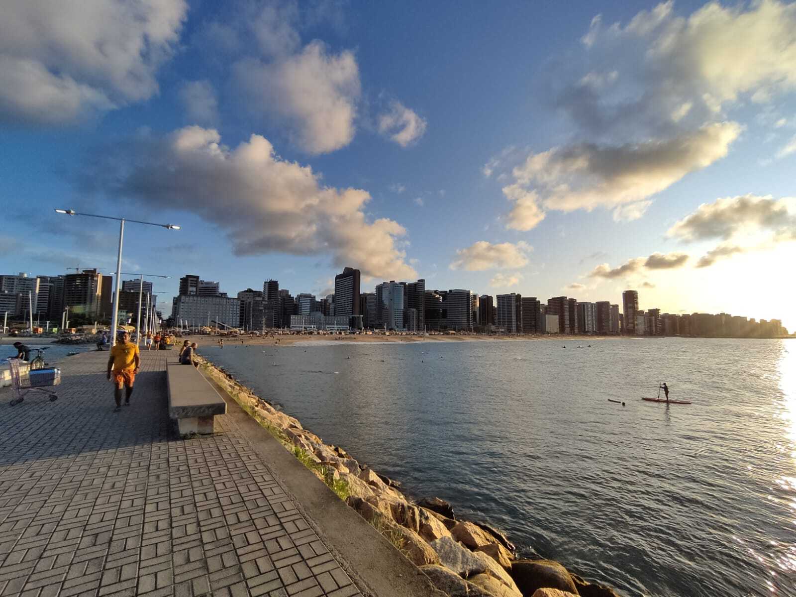 Brazil, the city of Fortaleza on the ocean - Brazil, Beach, Ocean, Sunset, Summer, Sea, Clouds, Sky, Landscape, Longpost