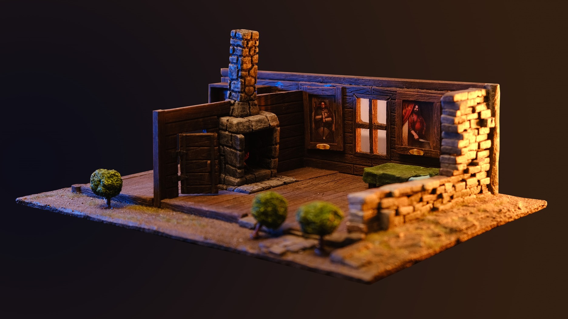 Ingvar Ninson House by Nik None - My, Crafts, Author's toy, Needlework without process, Games, Fantasy, Fantasy, Books, Miniature, Fictional characters, Board games, Tabletop role-playing games, Dungeons & dragons, Painting miniatures, Diorama, Figurines, Samizdat, Writing, Longpost