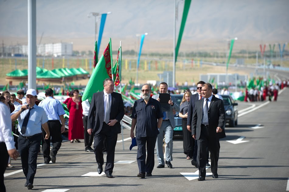 Opening of a section of the highway in Ashgabat - My, Turkmenistan, Building, Near Abroad, Business trip, Bridge, Road, Construction, Longpost