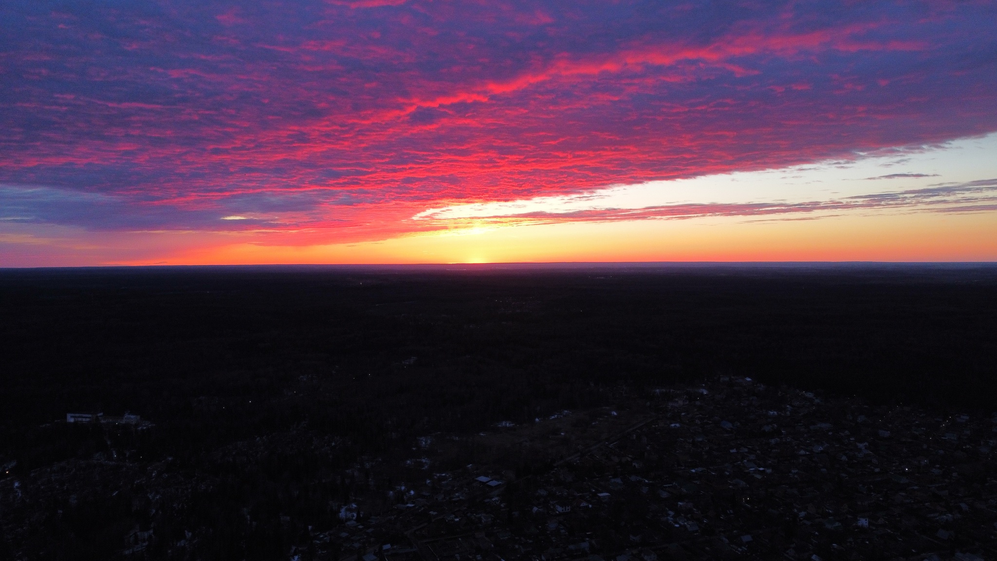 Sunday sunset in the suburbs - My, The photo, Sunset, Drone, DJI mini 2, beauty of nature