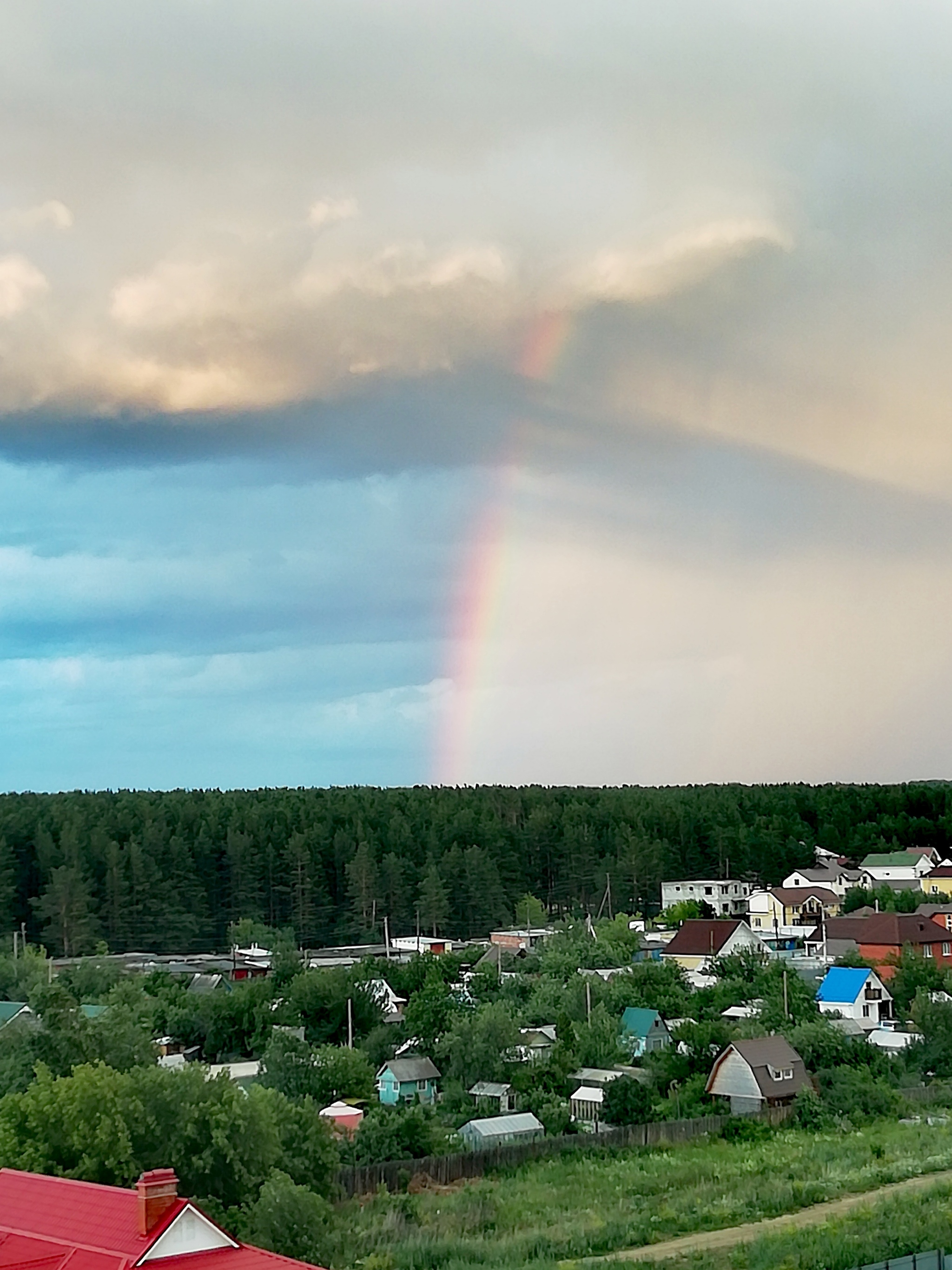 Rainbow - My, Sverdlovsk region, Rainbow, Weather, Bad weather