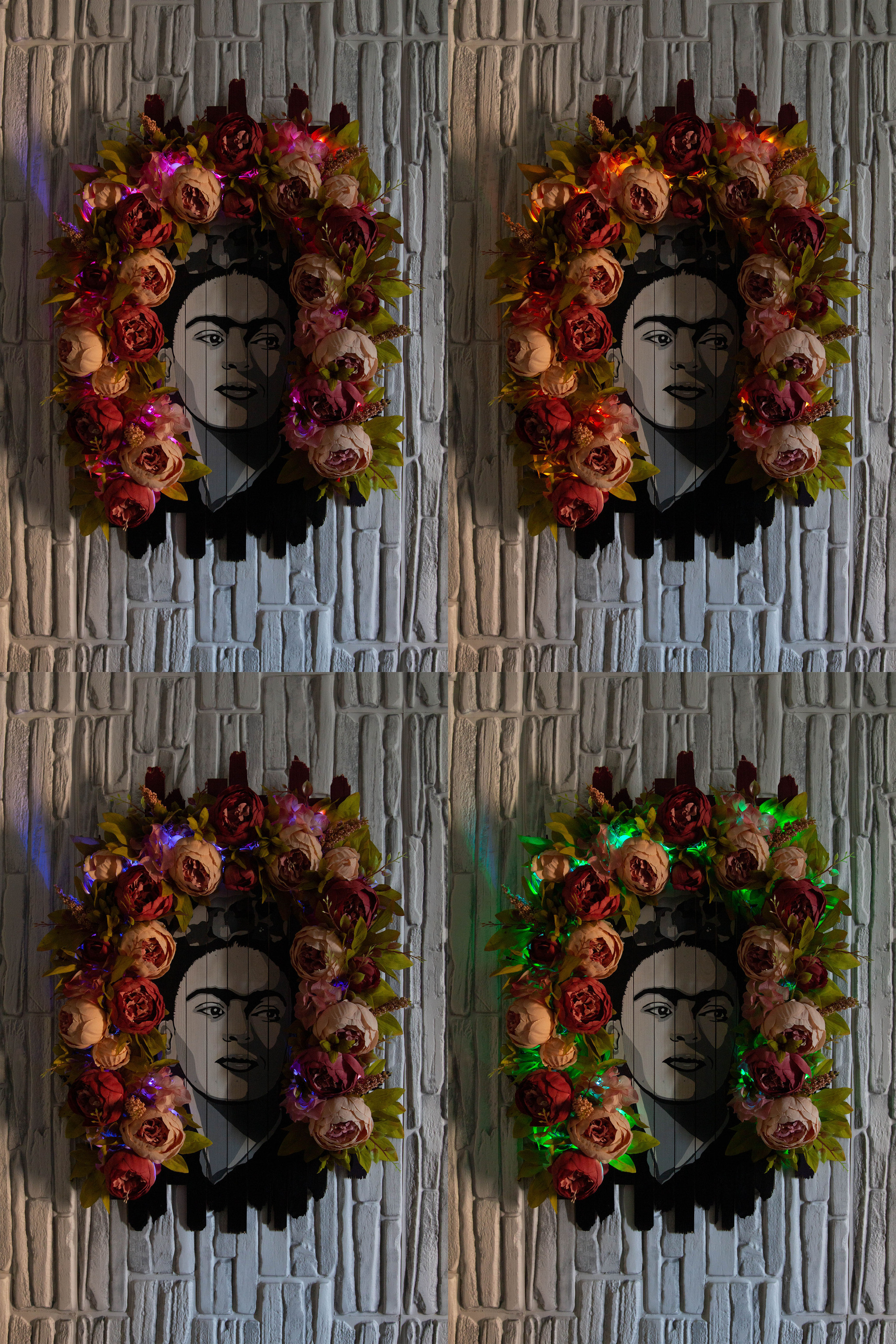 Unreal Frida. We do it in order - My, Modern Art, Handmade, Design, Painting, Flowers, Interior, Frida Kahlo, Video, Vertical video, Longpost, Needlework with process