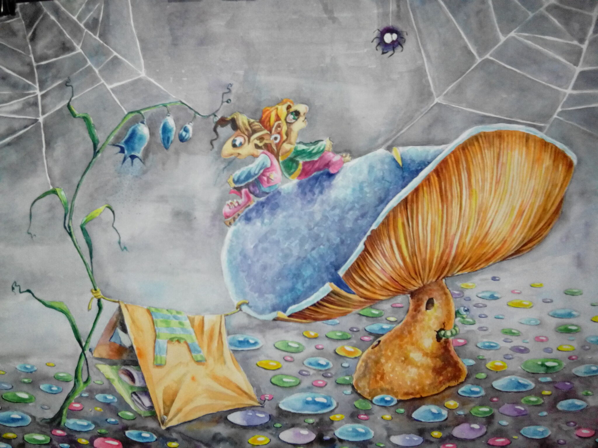 Probably a fairy tale - My, Watercolor, Fantasy, Gnomes, Story