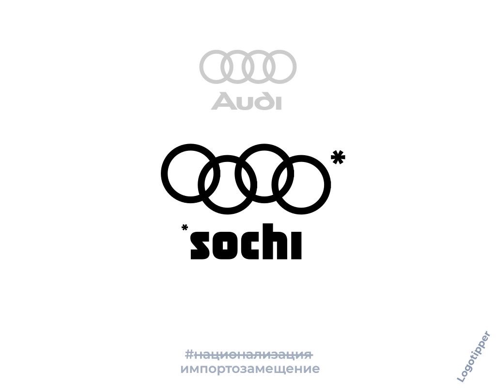 Ideas for import substitution (nationalization) of foreign brands of the automotive industry #2 - My, Design, Humor, Logo, Wordplay, Marketing, Naming, Auto, Land rover, Alfa romeo, Toyota, Audi, Ford, Sochi, Brands, Longpost