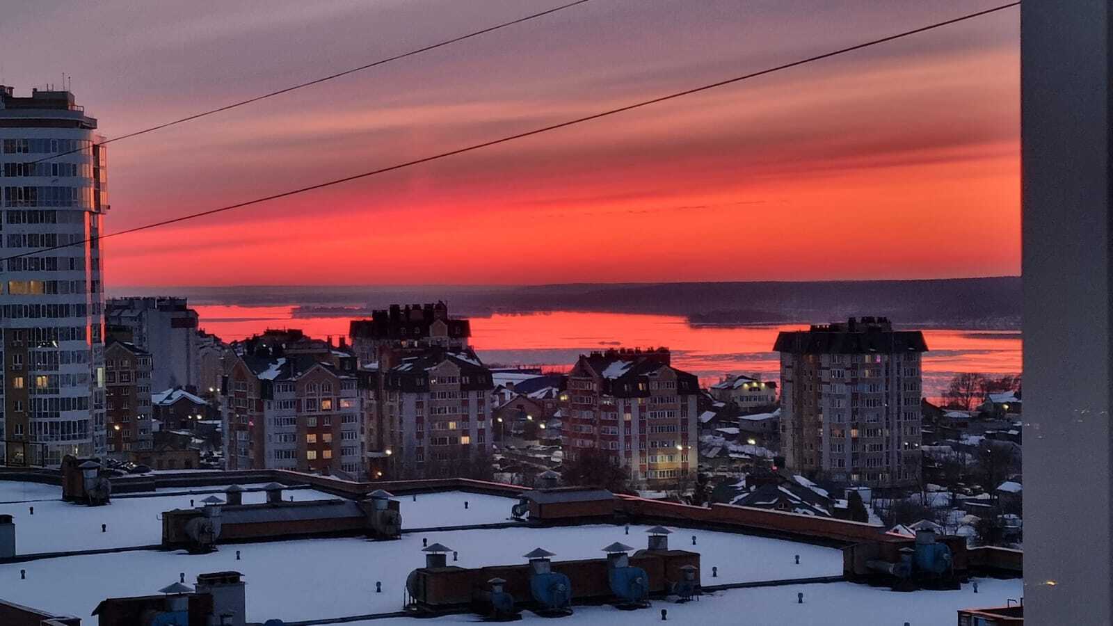 Закат над Волгой. Чебоксары - Моё, Закат, Река Волга, Чебоксары, Фотография