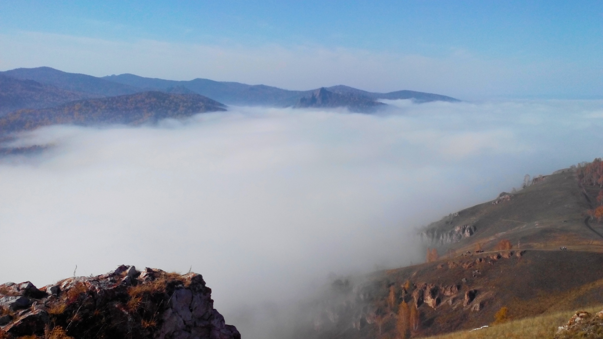 Response to the post I felt good there - My, Arch, Krasnoyarsk, The mountains, Taiga, Nature, Clouds, Landscape, Fog, Sunset, Torgashinsky Ridge, Siberia, Reply to post, Longpost