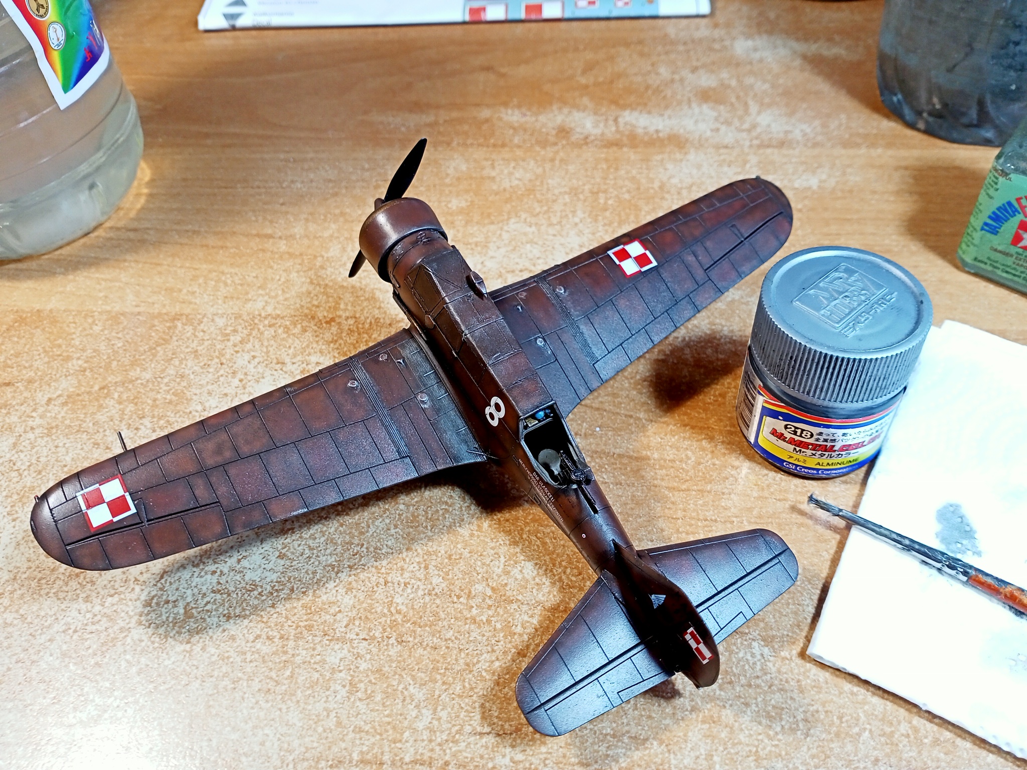 PZL P-23A Karas (1/72 IBG Models). Build Notes - My, Stand modeling, Modeling, Scale model, Hobby, Miniature, Painting miniatures, With your own hands, Needlework with process, Needlework, Aviation, The Second World War, Airplane, Prefabricated model, Assembly, Airbrushing, Overview, Bomber, Air force, Poland, Carp, Longpost