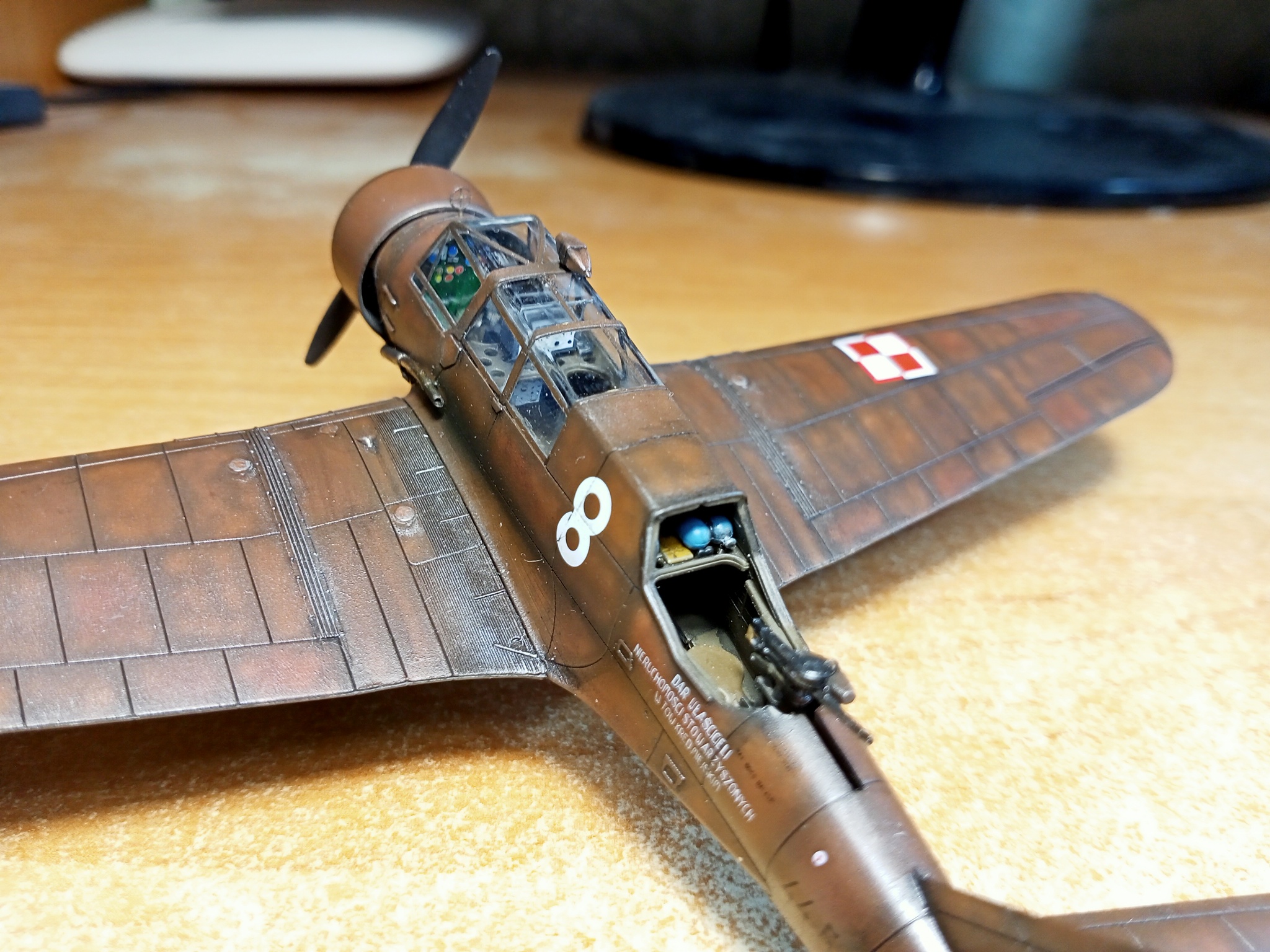 PZL P-23A Karas (1/72 IBG Models). Build Notes - My, Stand modeling, Modeling, Scale model, Hobby, Miniature, Painting miniatures, With your own hands, Needlework with process, Needlework, Aviation, The Second World War, Airplane, Prefabricated model, Assembly, Airbrushing, Overview, Bomber, Air force, Poland, Carp, Longpost