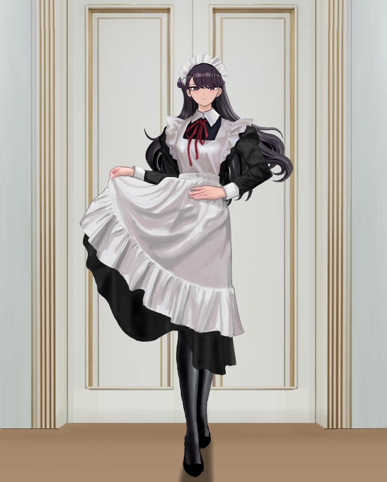 Maid Komi-san - Anime, Anime art, Art, Komi-san wa comyushou desu, Shouko komi, Housemaid