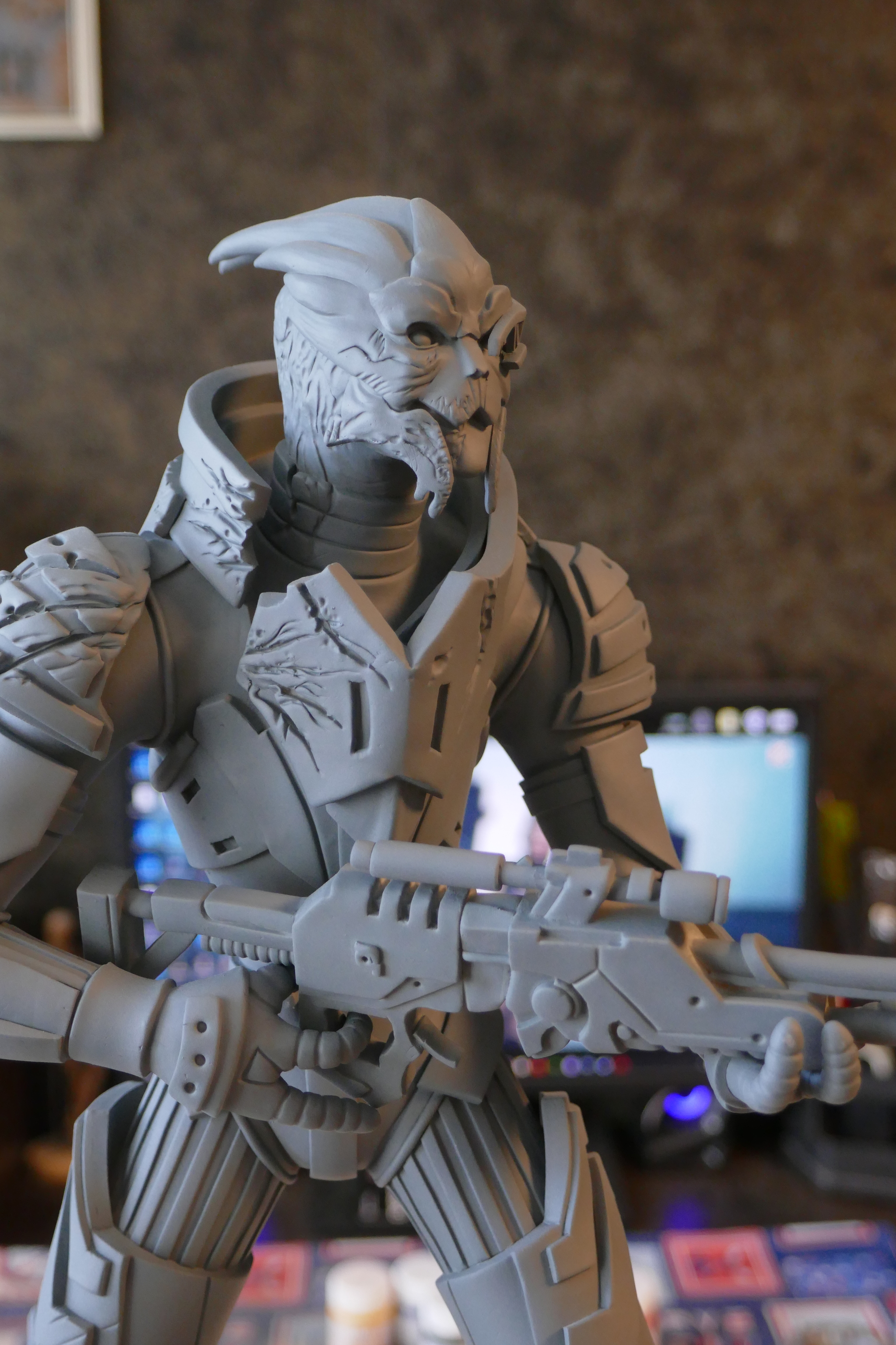 Garrus Vacarian. 3D printer or handmade? Let's guess :) - My, Garrus, Mass effect, Figurines, Gamers, Computer games, Games, Longpost