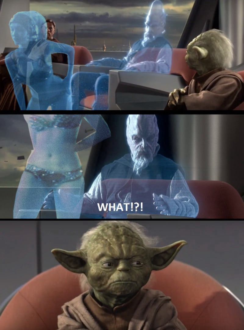 Oh those fantasies - Star Wars, Yoda, Comics, Picture with text