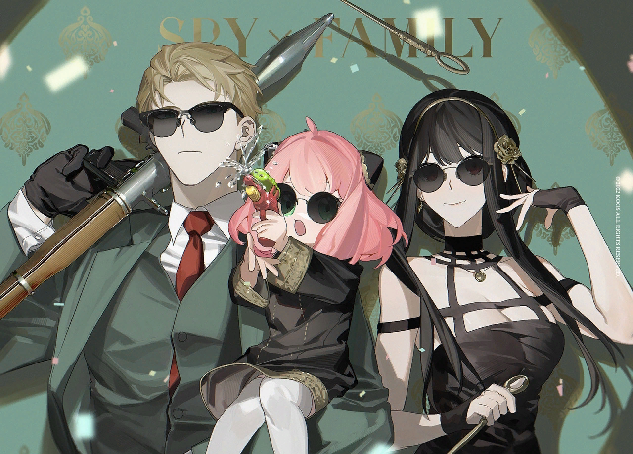 The Spy Family - Spy X Family, Anya Forger, Yor Forger, Loid Forger, Anime art, Anime