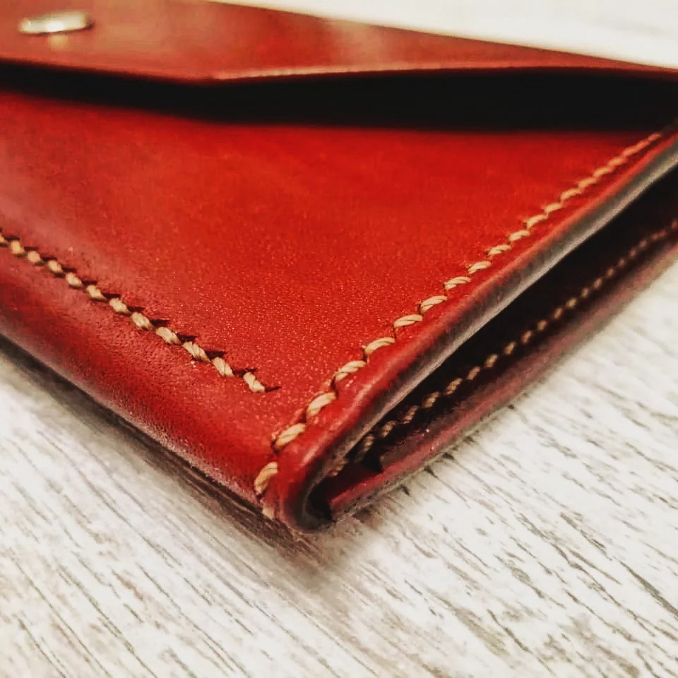 A birthday gift for mom) - My, Wallet, Natural leather, With your own hands, Longpost