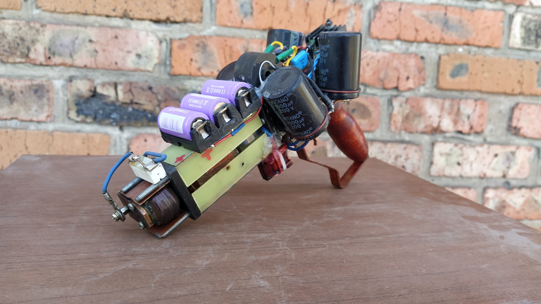 Plasma pistol in the style of Fallout's effect of the Avramenko jet - My, Weapon, Video, Longpost, Coilgun