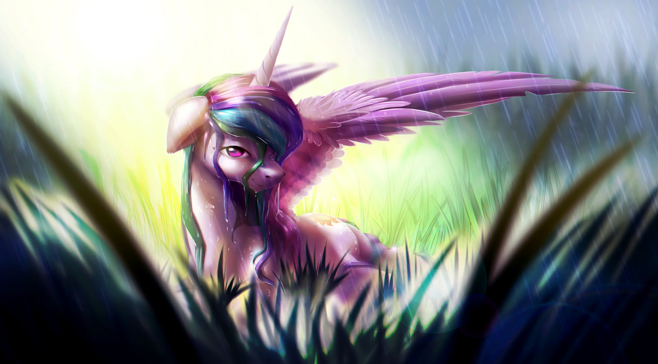 Мокрая - My Little Pony, Princess Celestia, Itssim