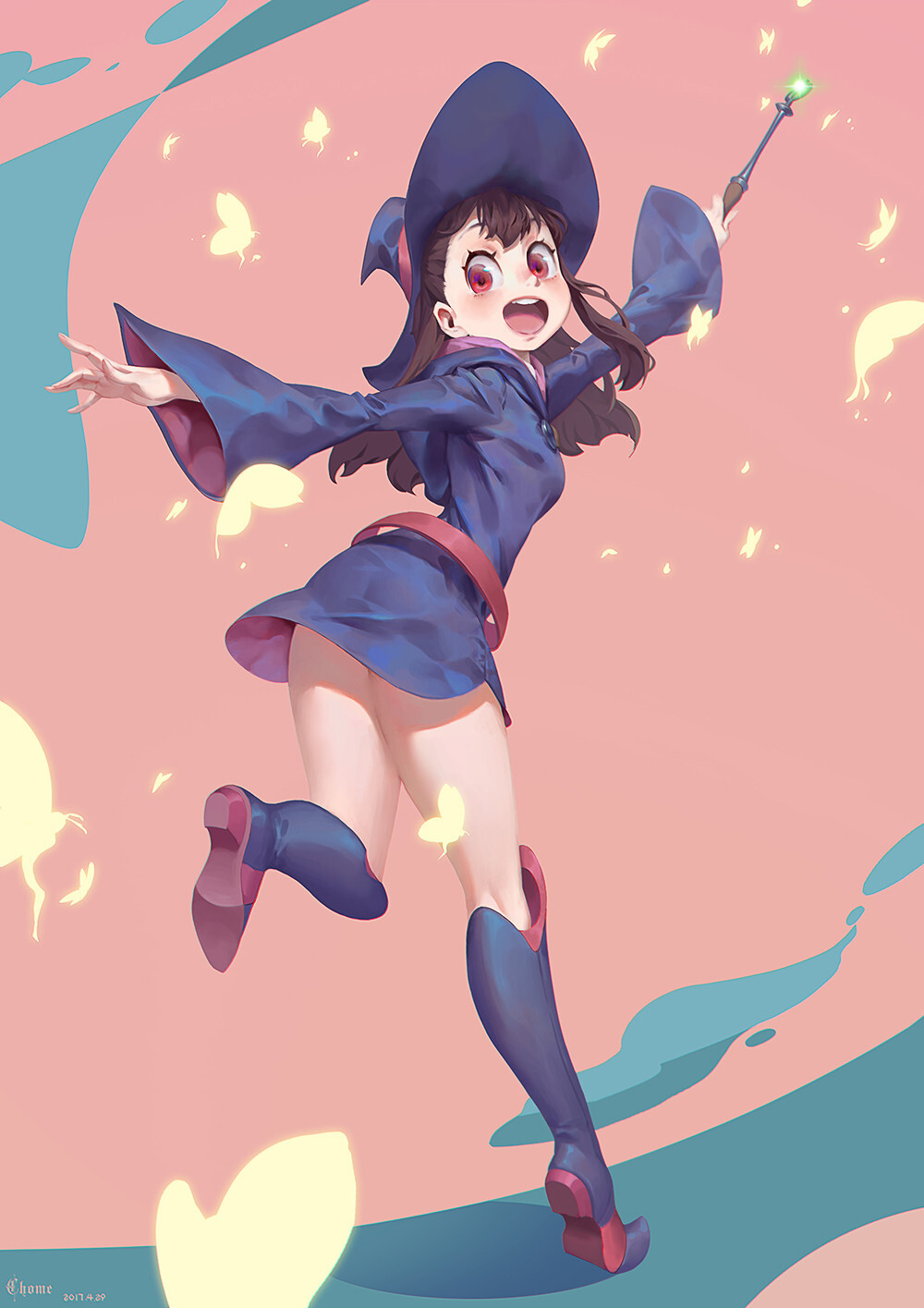 Atsuko Kagari - Арт, Аниме, Anime Art, Little Witch Academia, Atsuko Kagari, Akko Kagari, Ведьмы, Девушки, C home