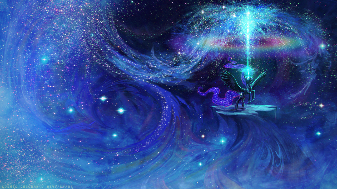 Moon Fountain - My little pony, Princess luna, 1920x1080, Cosmicunicorn