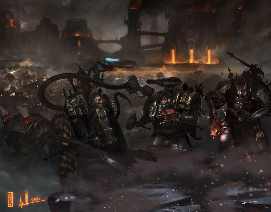 Iron Warriors - Warhammer 40k, Wh Art, Chaos space marines, Iron warriors