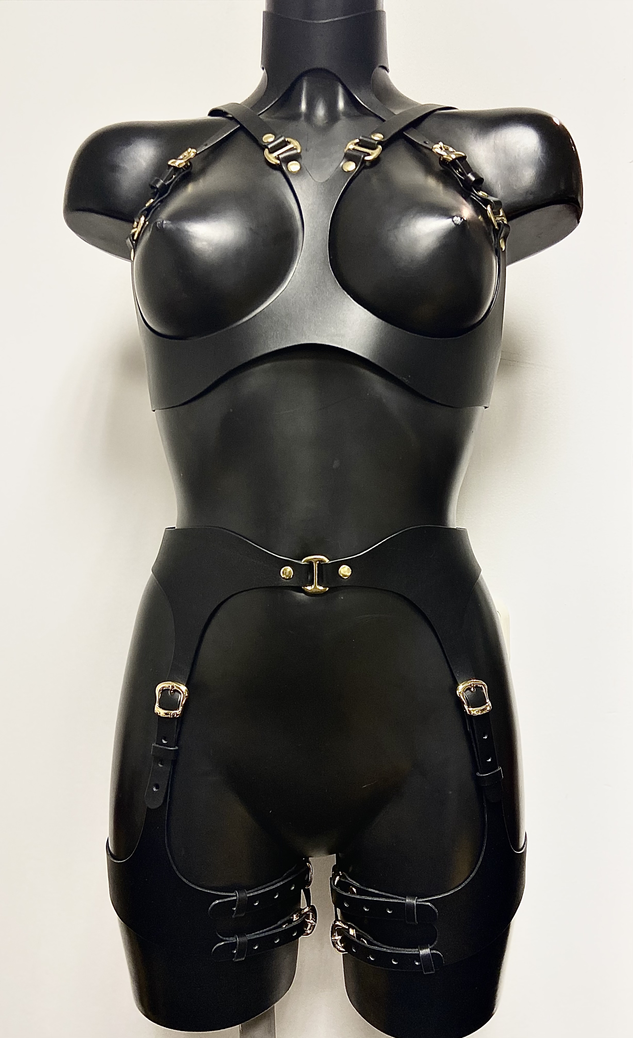 Portupea + garters - NSFW, Leather products, Harness, Natural leather, BDSM, Longpost