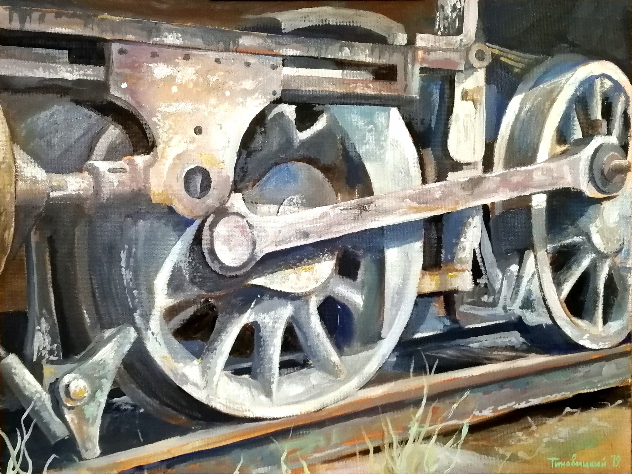 My paintings part 5 (transport) - My, Creation, Artist, Painting, Painting, Art, Oil painting, Watercolor, Painting, Porsche, Locomotive, A train, Video, Youtube, Longpost
