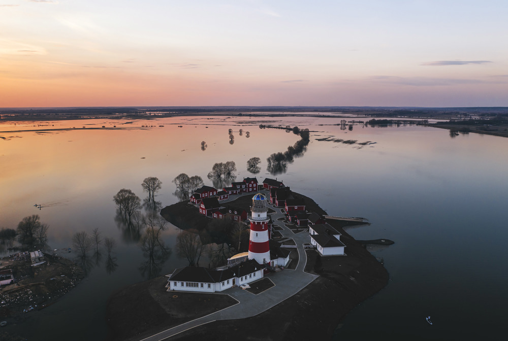 Lighthouse - The photo, Russia, Lighthouse, Oka river, Ryazan Oblast, Village, Longpost