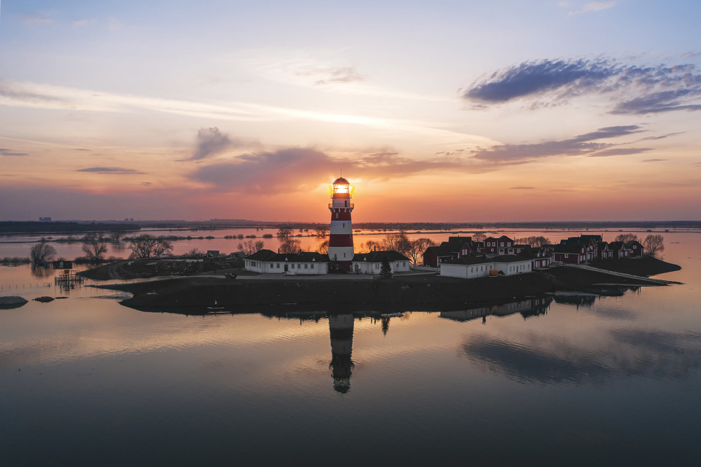 Lighthouse - The photo, Russia, Lighthouse, Oka river, Ryazan Oblast, Village, Longpost