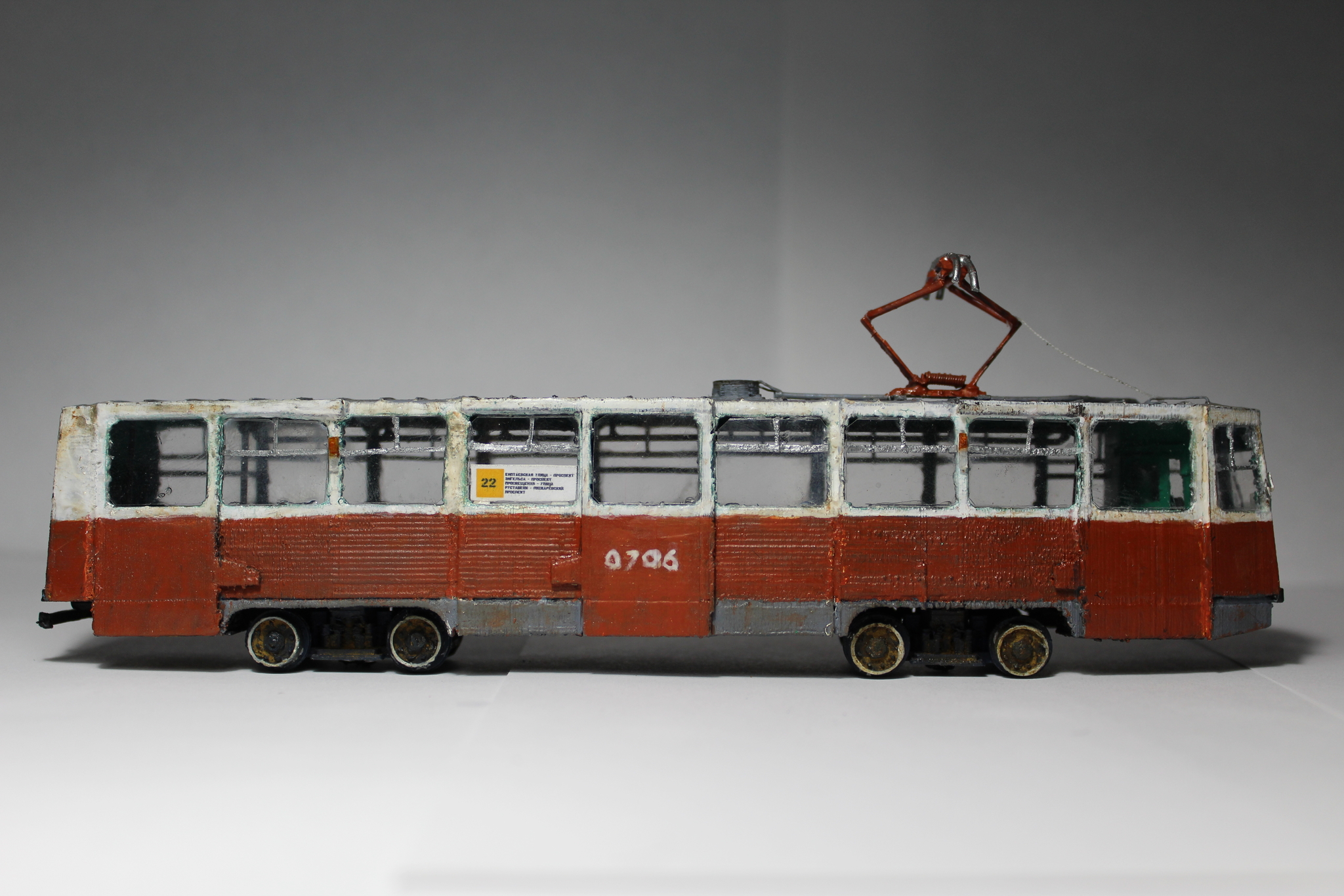 Модель трамвая КТМ-5М3, 3D печать, масштаб 1:72 | Пикабу
