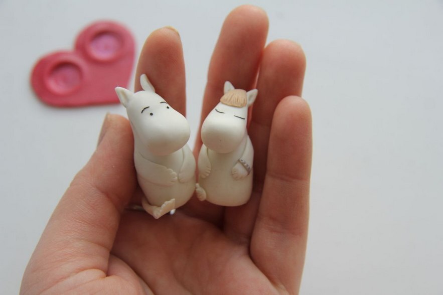 Moomin Troll and Freken Snork - My, Polymer clay, Лепка, Needlework without process, Moomin Trolls, Figurines, Romance, Love, With your own hands, Longpost