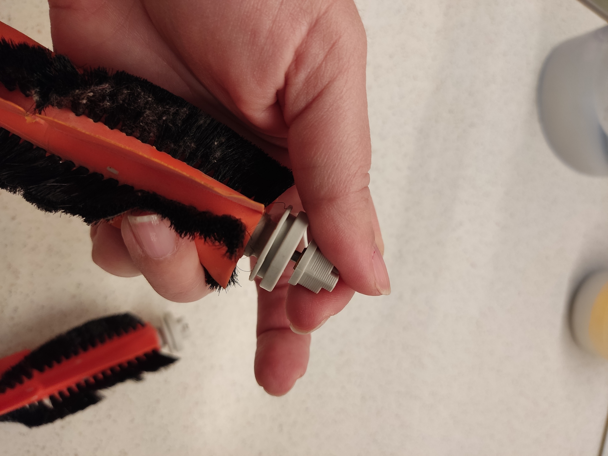 Life hack when replacing brushes on a robot vacuum cleaner - My, Life hack, Robot Vacuum Cleaner, Replacement, Repair of equipment, Roborock, Spare parts, Longpost