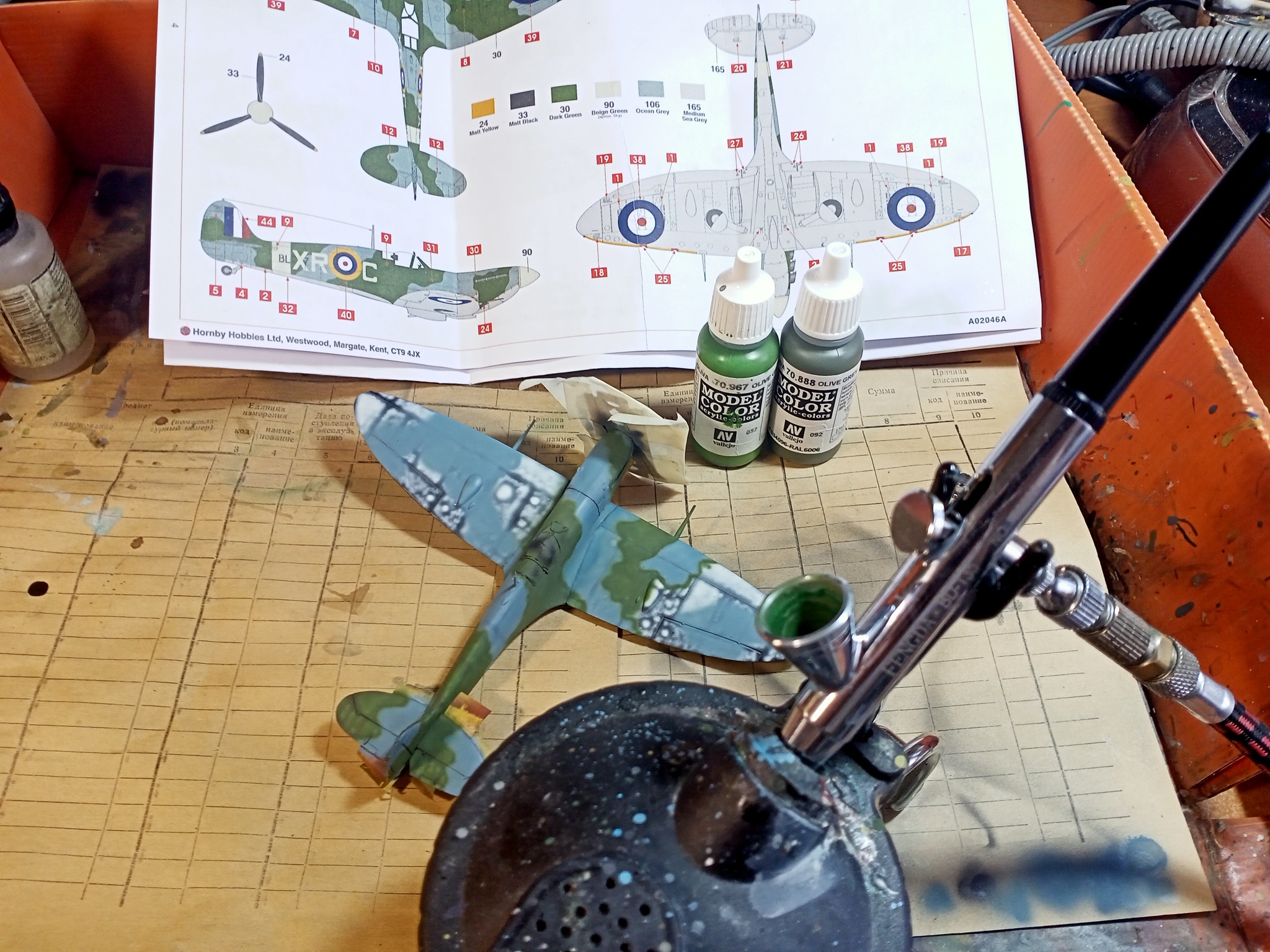 Supermarine Spitfire Mk Vb (1/72 Airfix). Build Notes - My, Stand modeling, Modeling, Scale model, Hobby, Miniature, Painting miniatures, With your own hands, Needlework with process, Needlework, Aviation, The Second World War, Airplane, Prefabricated model, Assembly, Airbrushing, Overview, Fighter, England, Great Britain, Spitfire, Longpost