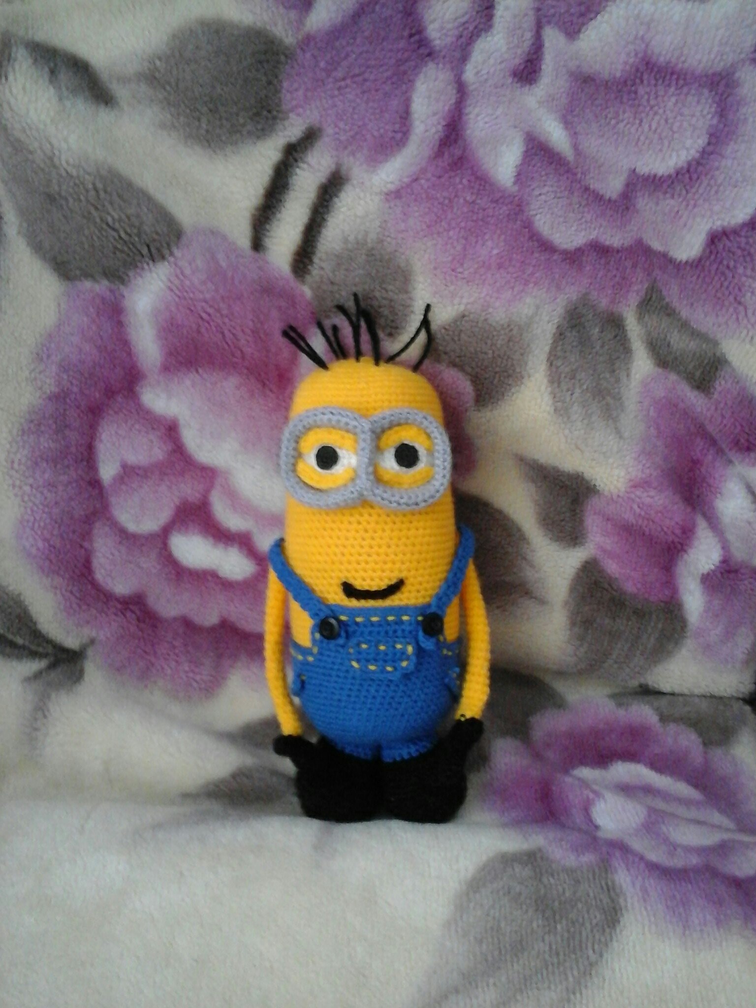 Bin with minions - My, Hobby, Knitted toys, Knitting, Crochet, Needlework without process, Minions, Toys, Longpost