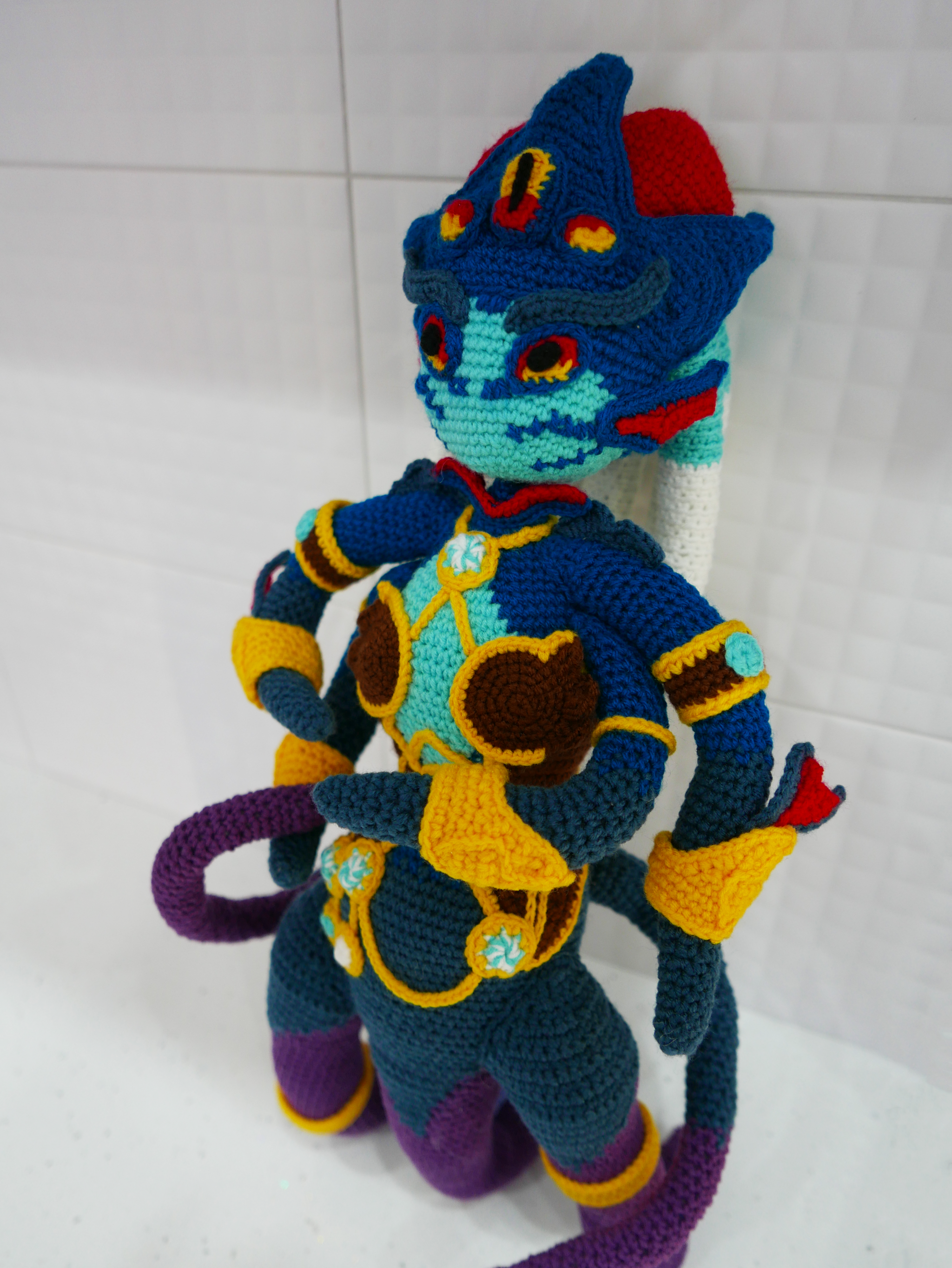 Queen Azshara - My, Amigurumi, Crochet, Knitted toys, Needlework without process, World of warcraft, Naked, Longpost, Azshara