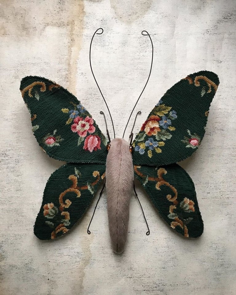 Moths - Needlework without process, Butterfly, Soft toy, Author's toy, Longpost