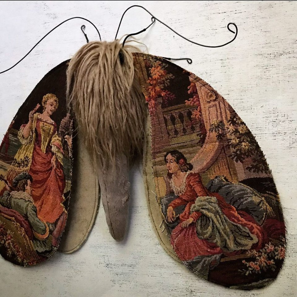 Moths - Needlework without process, Butterfly, Soft toy, Author's toy, Longpost