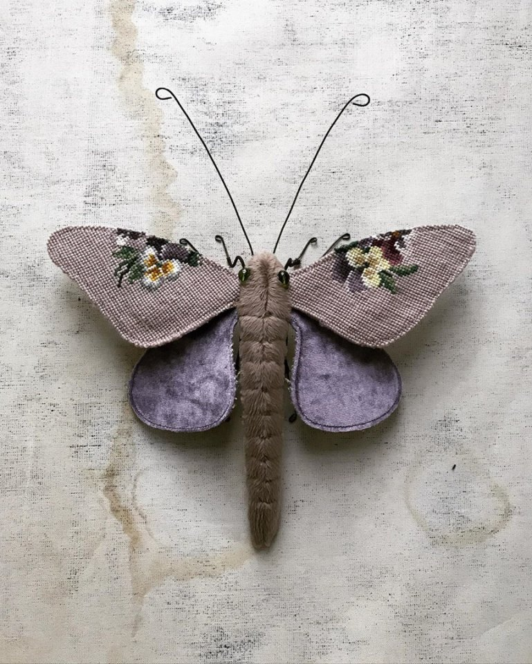 Moths - Needlework without process, Butterfly, Soft toy, Author's toy, Longpost