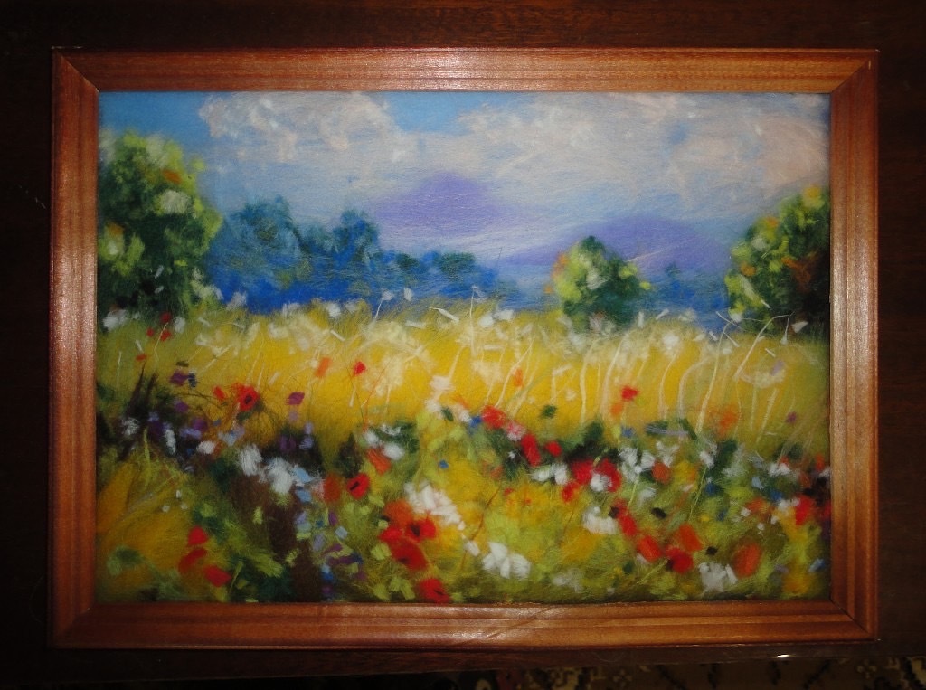 Mood I want to share - My, Hobby, Needlework, Wool painting, Longpost, Needlework without process