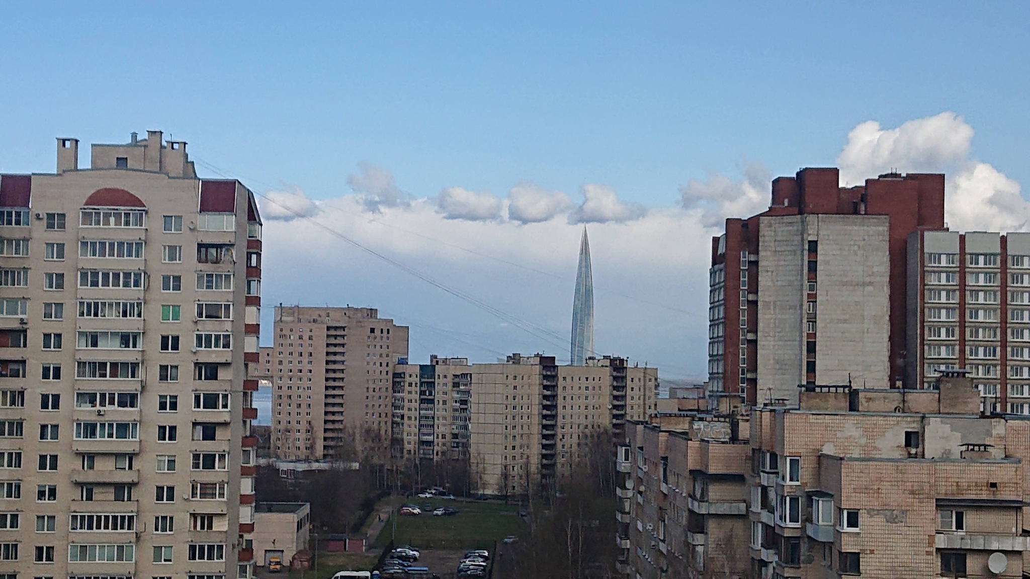 Sky - My, Sky, Clouds, Saint Petersburg, Lakhta Center, Mobile photography