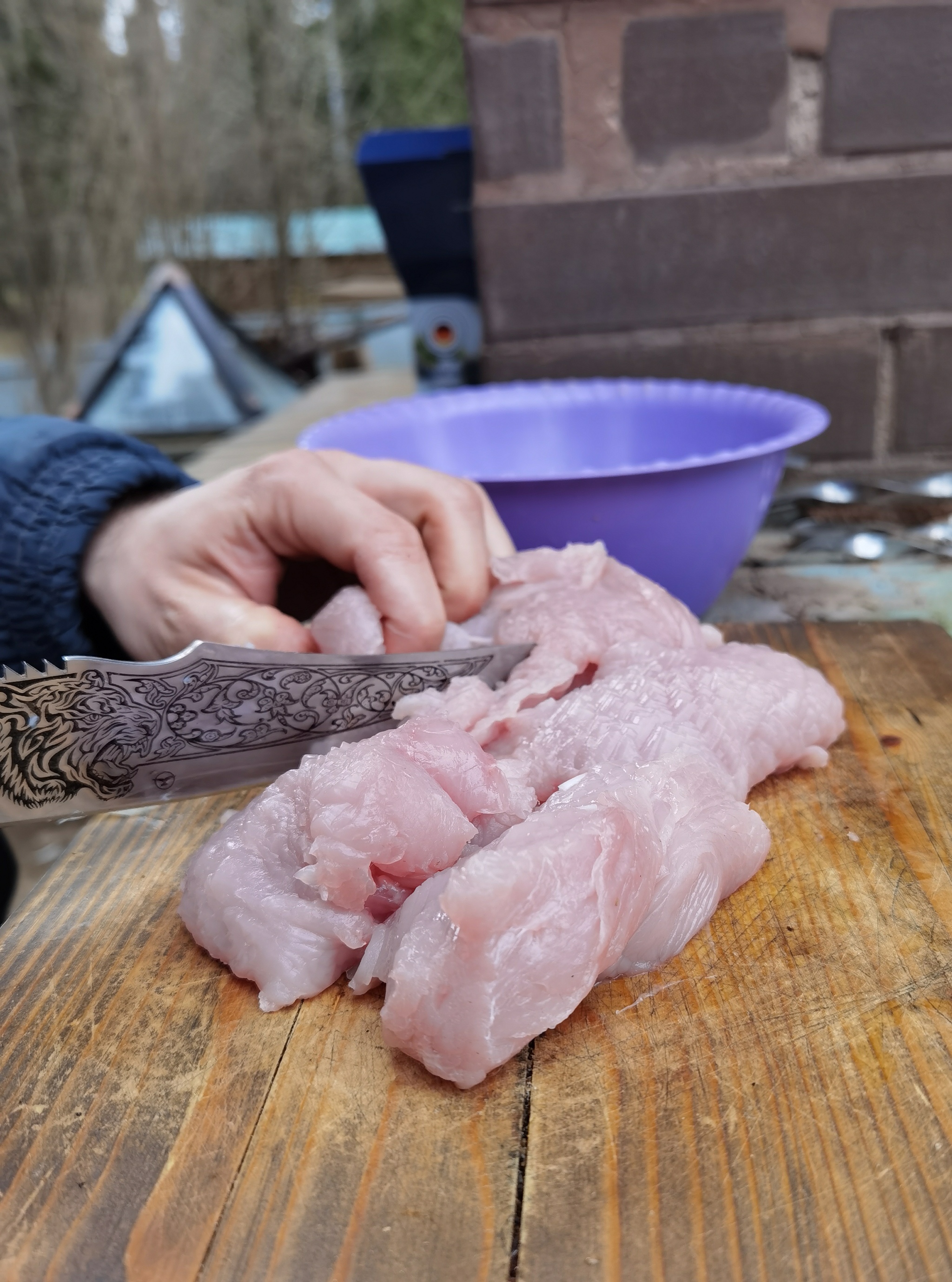 Forty-five - My, Food, Dumplings, With your own hands, Cooking in nature, Preparation, Friends, Dacha, Longpost