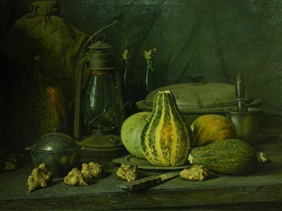 Still lifes by Yuri Nikolaev - Art, Still life, Hyperrealism, Bread, Vegetables, Dishes in pots, Longpost