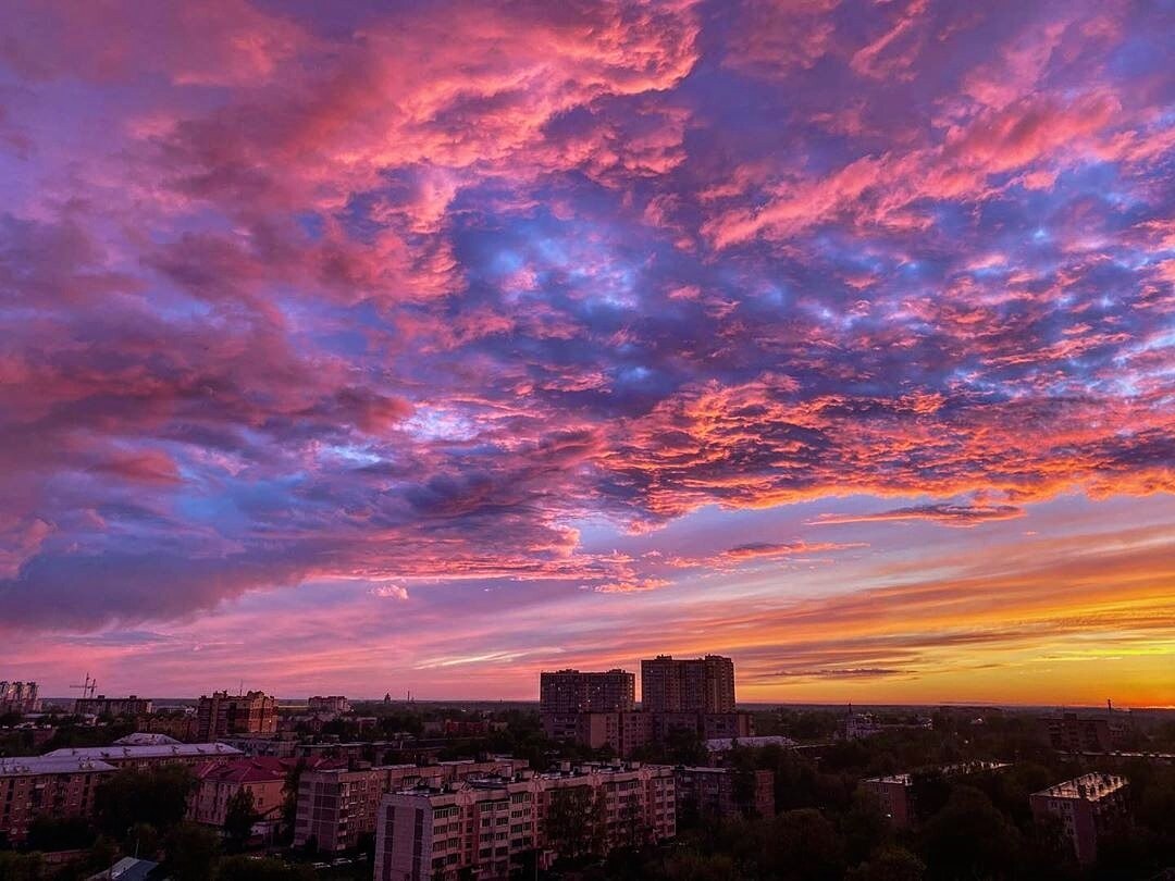 Meet the Dawn - Before Dawn, beauty of nature, Town, Sunrise, The photo