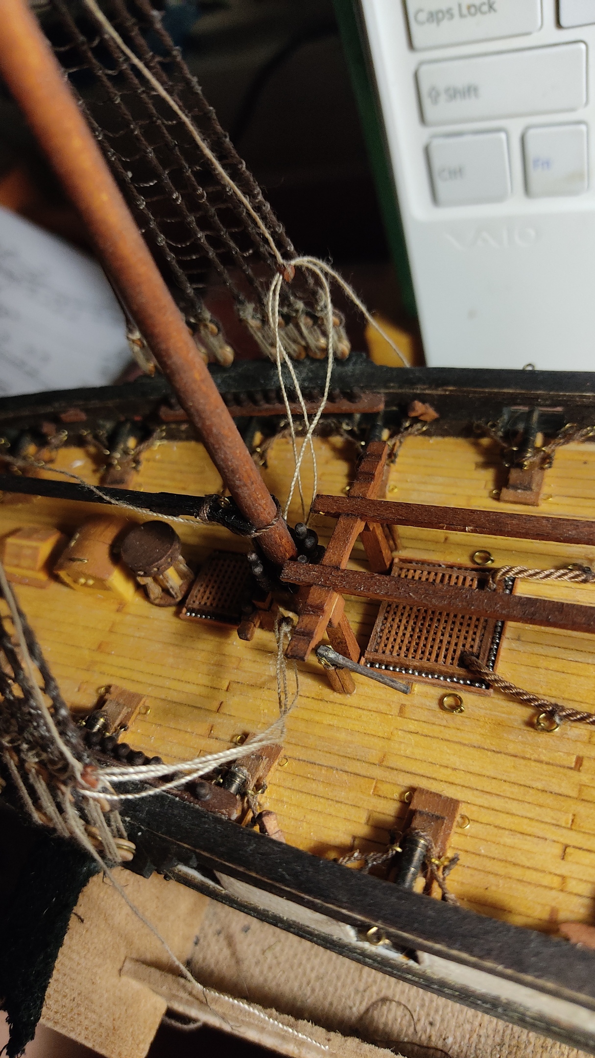 Model of the brig Mercury. Part 10. Still ranging - My, Modeling, Stand modeling, Scale model, Wood products, Longpost