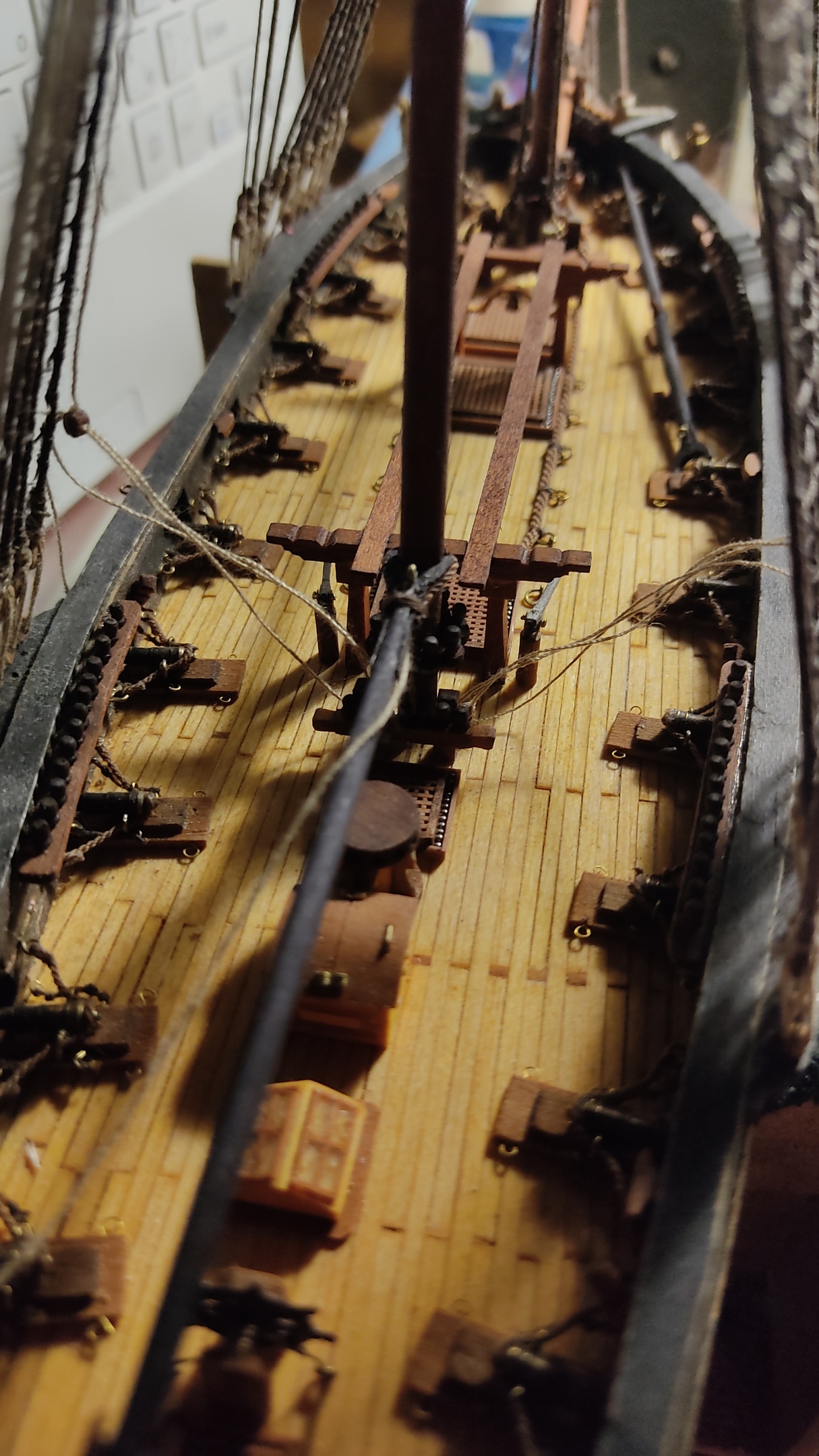 Model of the brig Mercury. Part 10. Still ranging - My, Modeling, Stand modeling, Scale model, Wood products, Longpost